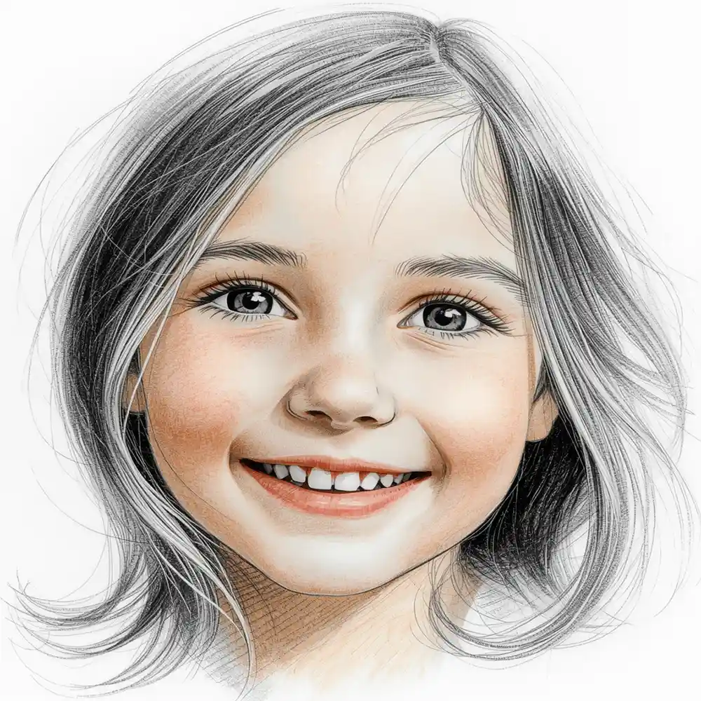 Realistic Woman Pencil Sketch-009