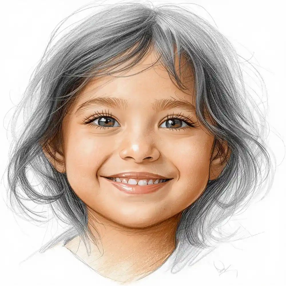 Realistic Woman Pencil Sketch-010