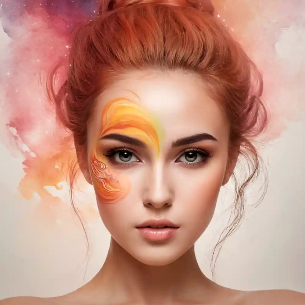 Half-Face Drawing Portrait Handmade Shading