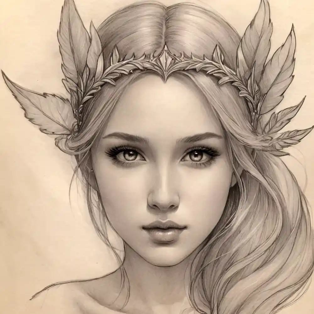 Handmade Graphite Sketch Half Portrait