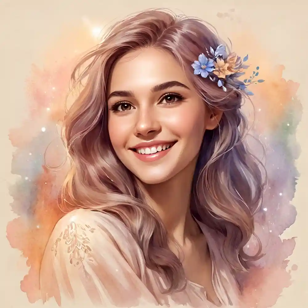 Smiling Portrait Sketch Handmade Half Drawing