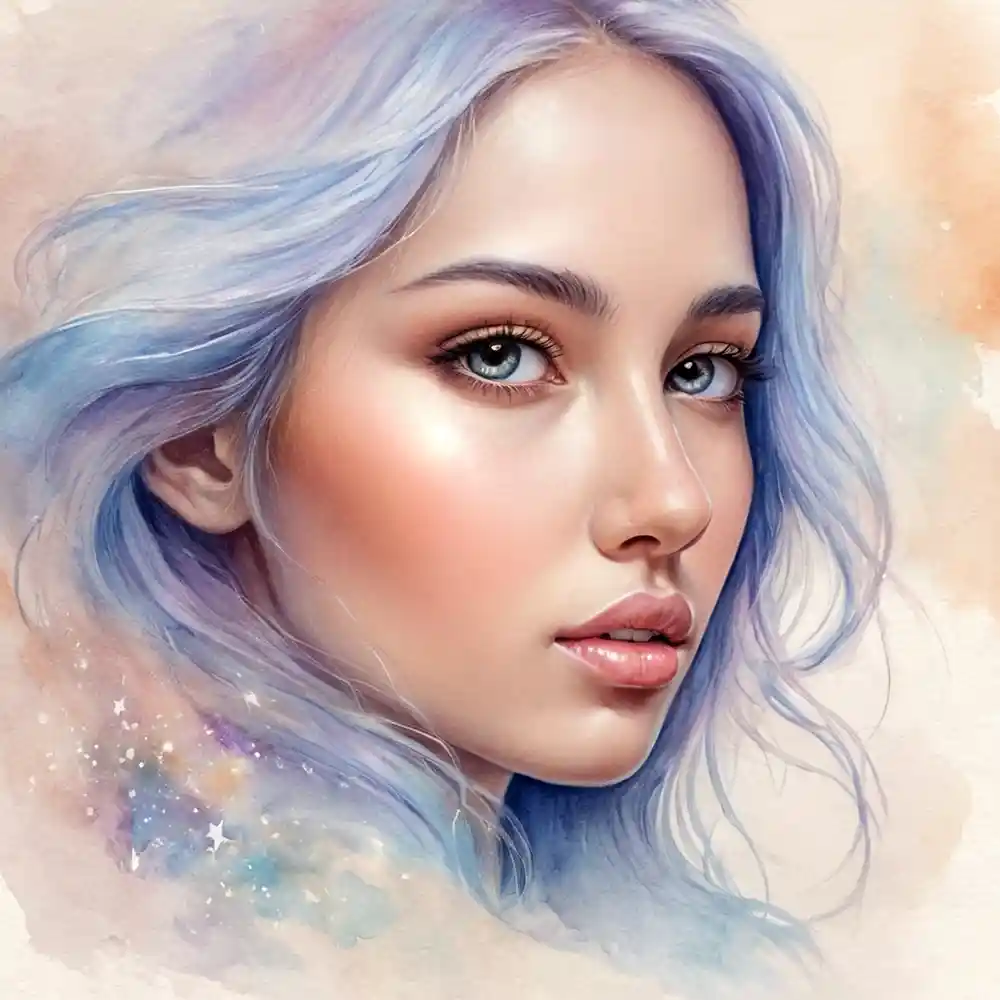 Half Face Drawing Portrait In Pencil Style