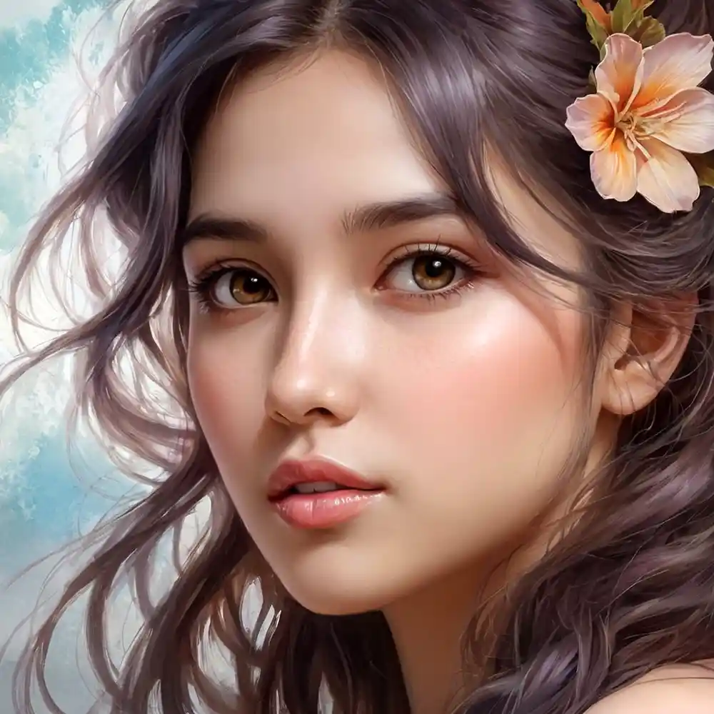 Detailed Portrait Sketch Half Face Artwork