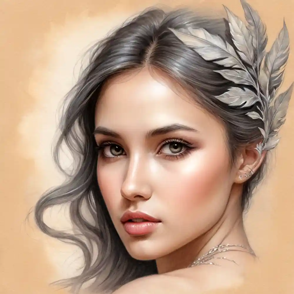 Handmade Half Face Drawing Graphite Portrait