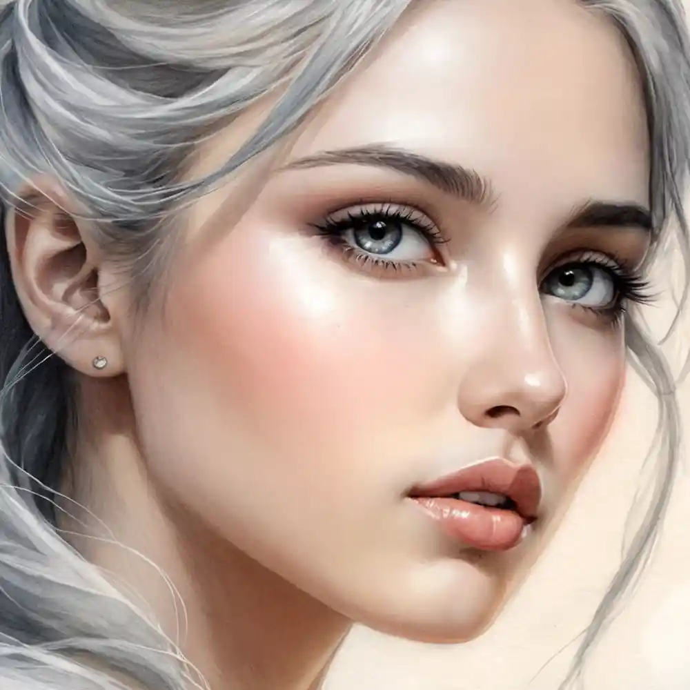 Graphite Art Sketch Half Face Portrait