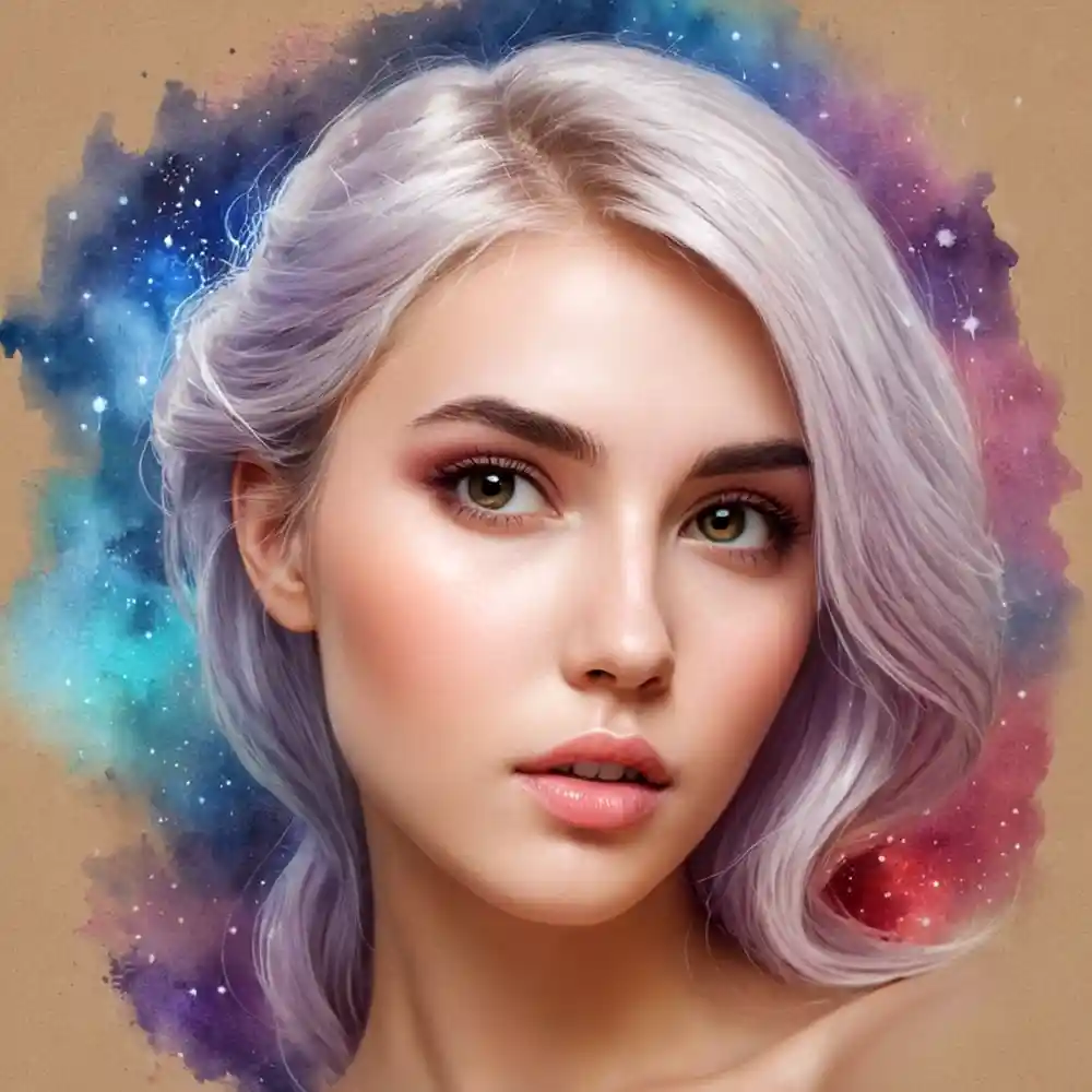 Realistic Drawing Portrait Half-Face Handmade