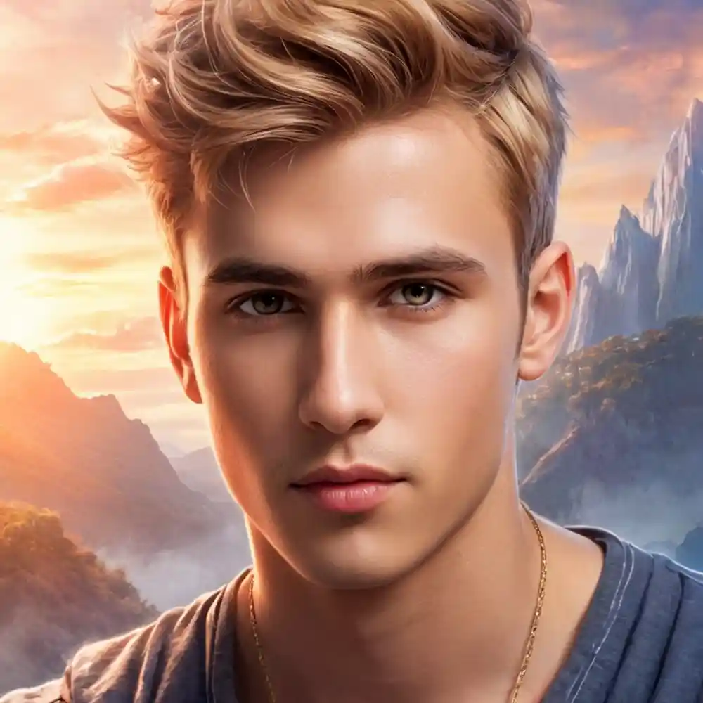 Detailed Sketch Drawing Young Male Portrait