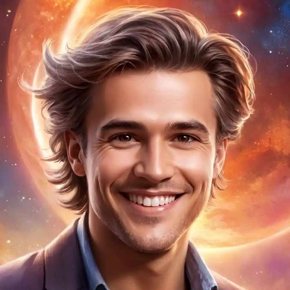 Smiling Man Realistic Sketch Portrait Artwork