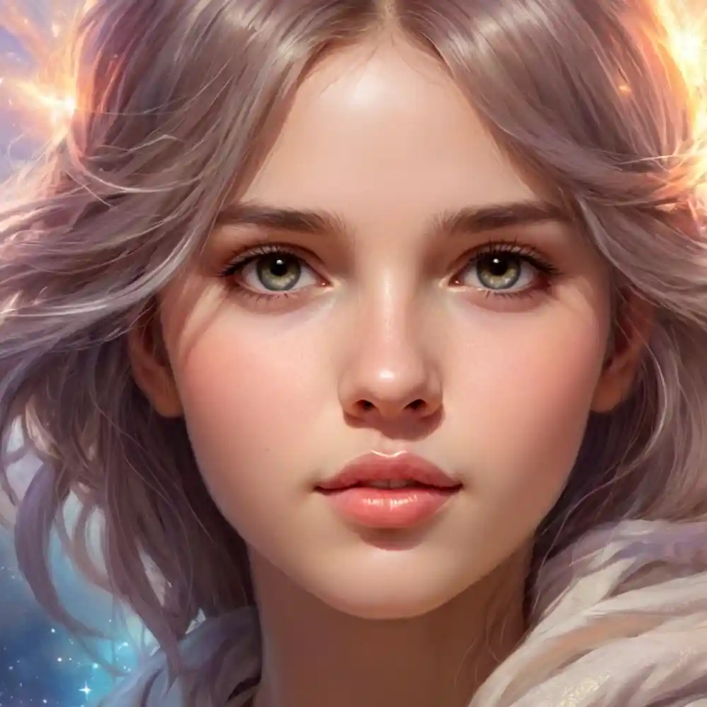 Close-Up Pencil Portrait Sketch Of Girl