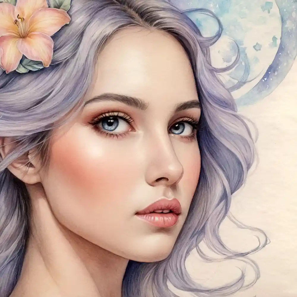 Handmade Pencil Drawing Portrait Half Face