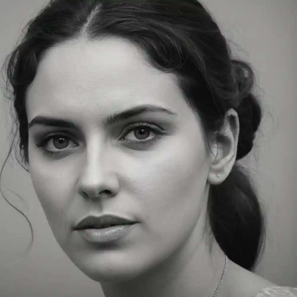 Realistic Woman Pencil Sketch-0165