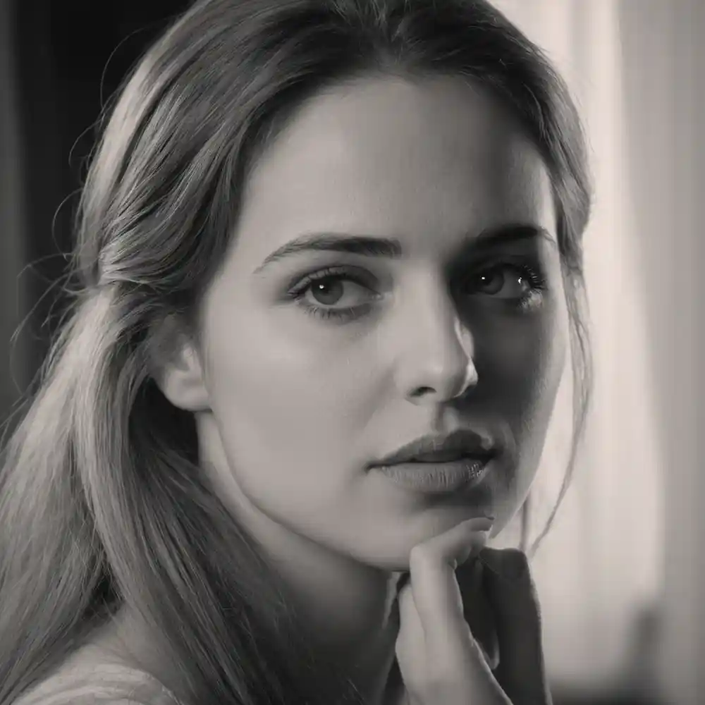 Realistic Woman Pencil Sketch-0177