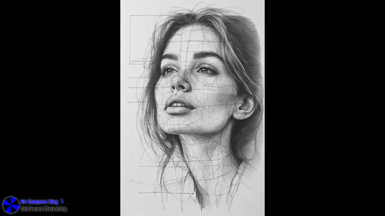 Realistic Female Portrait Graphite Drawing Art