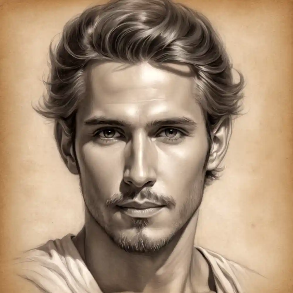 Graphite Portrait Sketch Drawing Of A Man