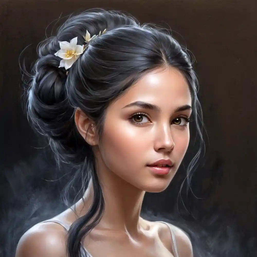 Black Background Portrait Pencil Sketch