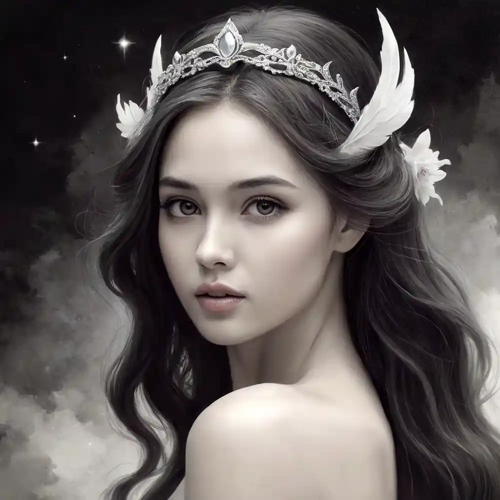 Realistic Portrait Artwork Pencil Black White