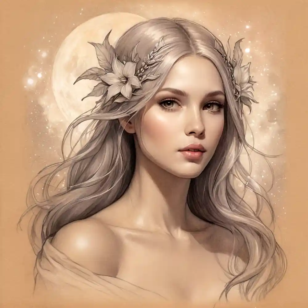 Realistic Woman Sketch In Pencil Art