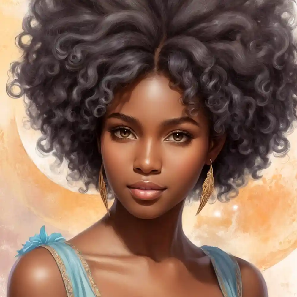 Pencil Sketch With Natural Hair Detailing