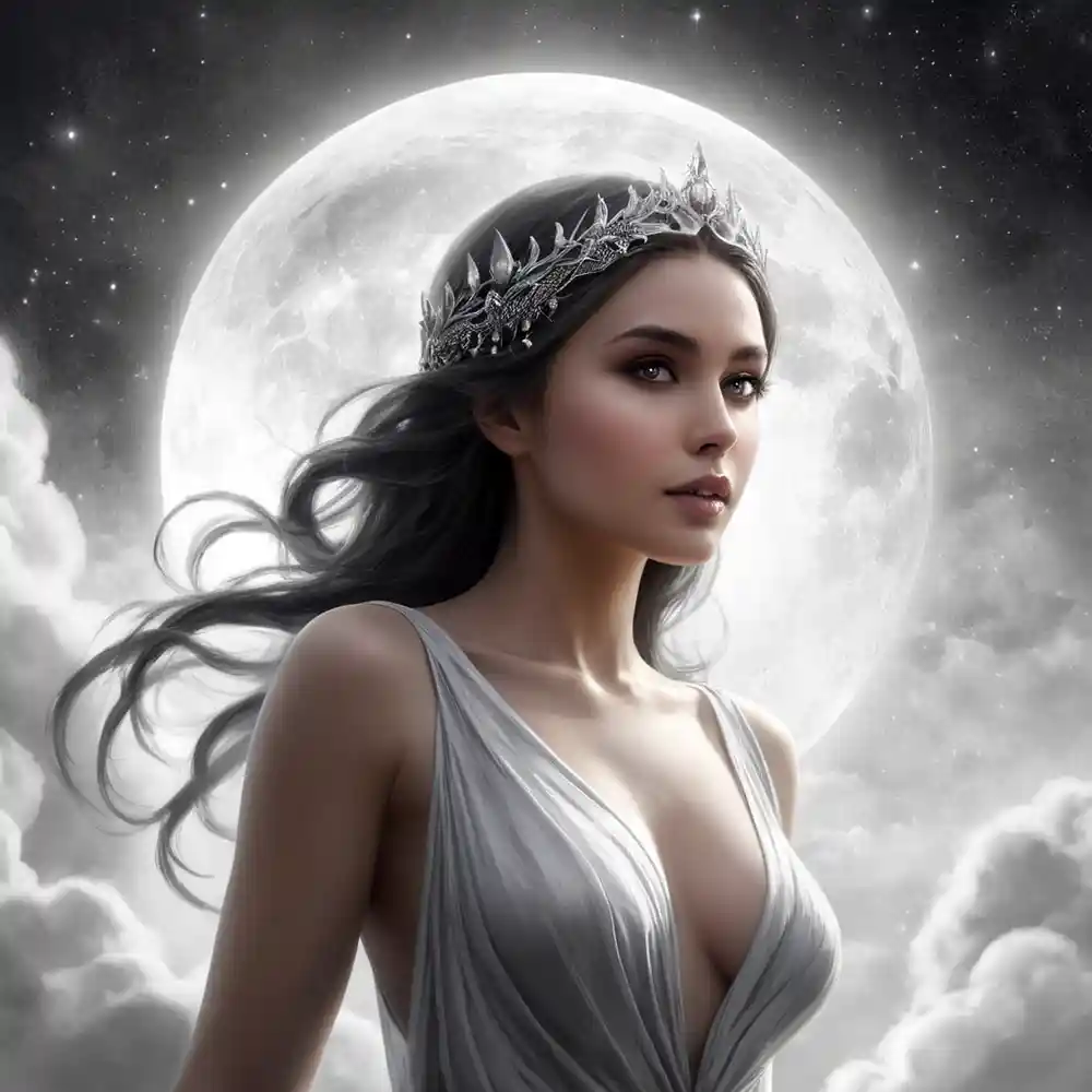 Black And White Shading Sketch Of A Woman