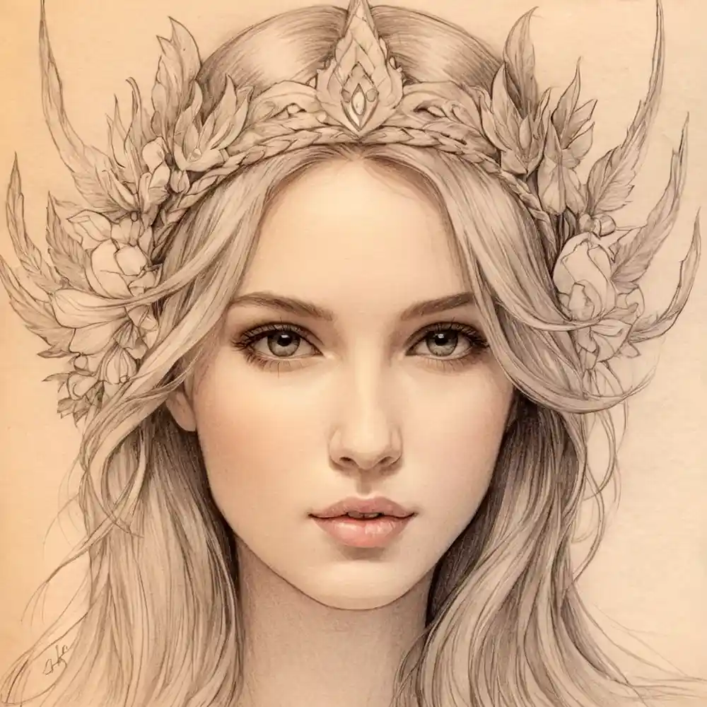 Handmade Art Portrait Pencil Sketch