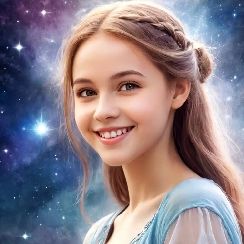 Pencil Sketch Art Of A Smiling Girl