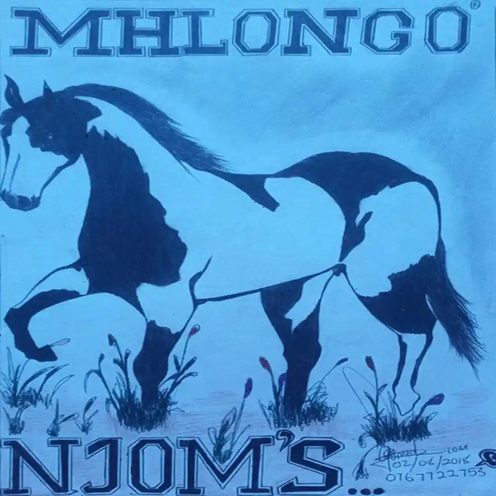 Blue Horse Silhouette Wall Art