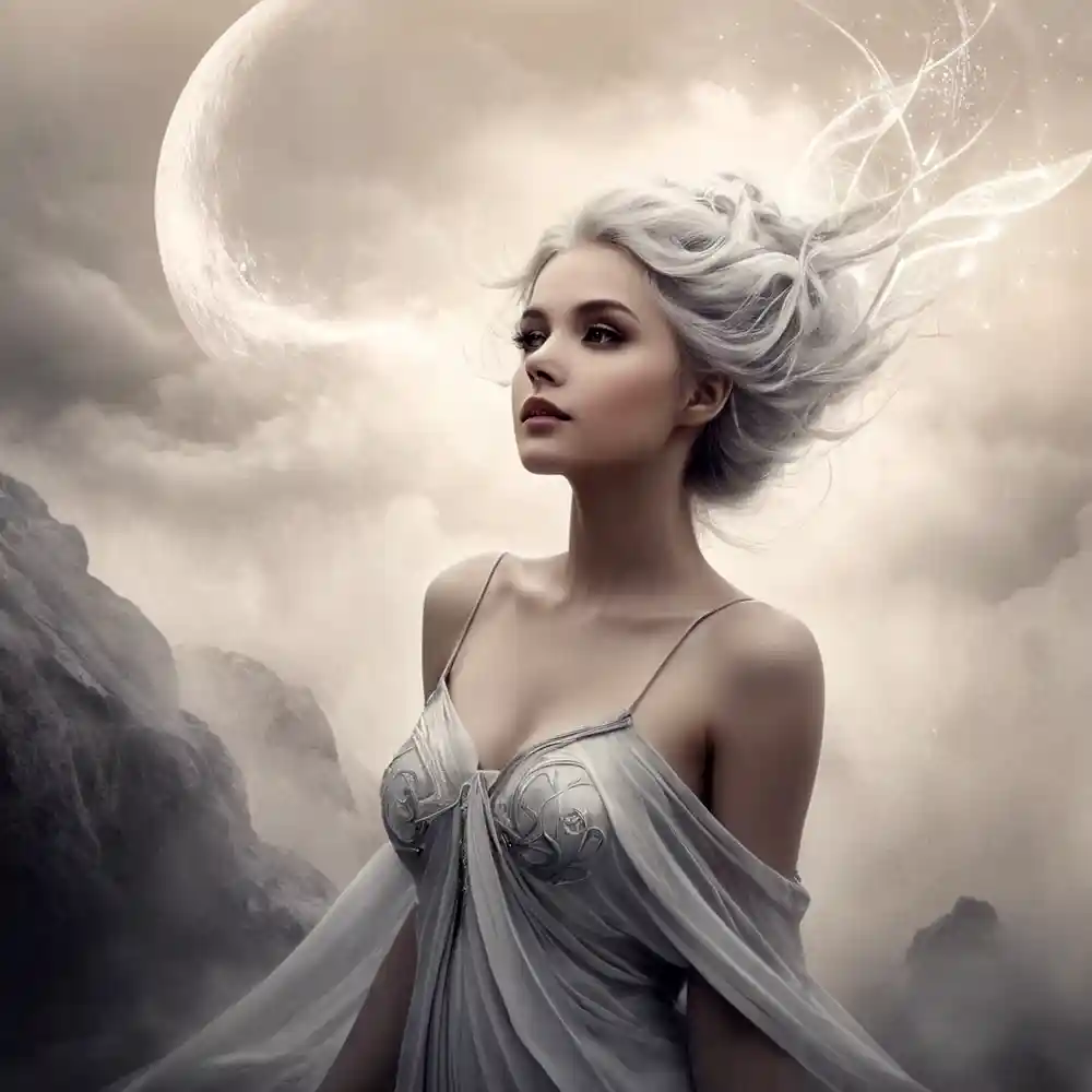 Artistic Monochrome Sketch Of A Woman