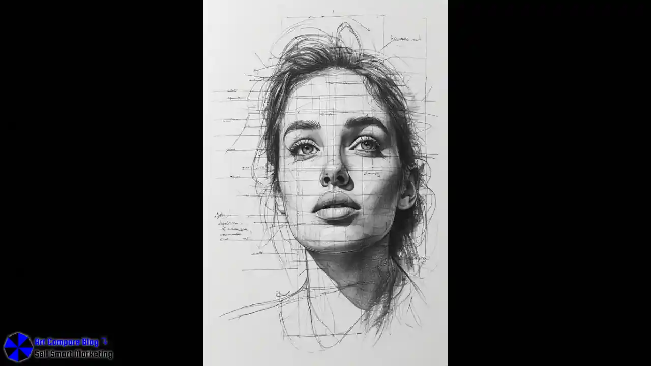 Professional Female Face Pencil Artwork