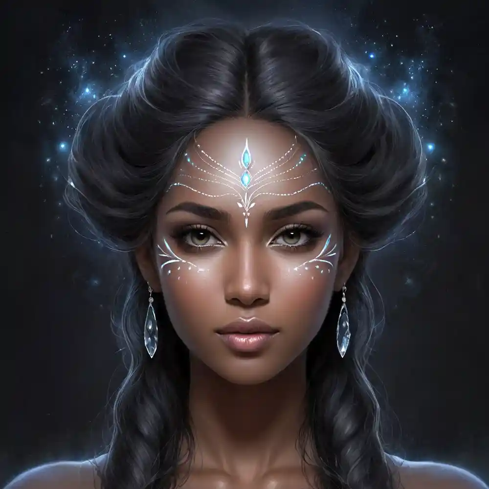 Black Background Face Sketch In Pencil