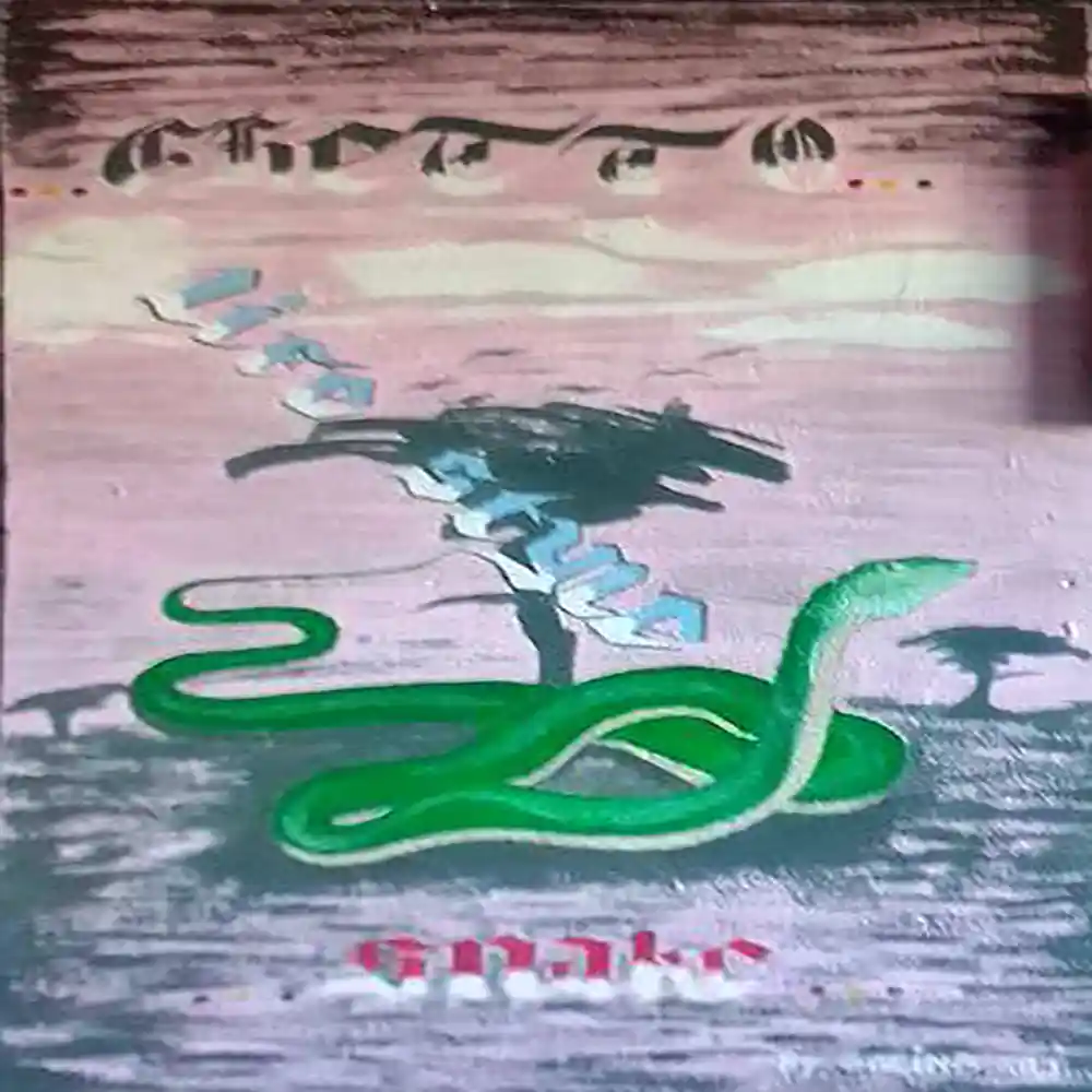 Green Snake Nature Art Painting