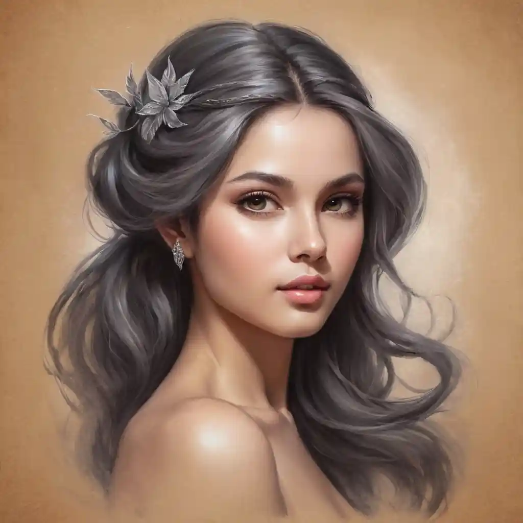 Charcoal Sketch Portrait With Deep Shading