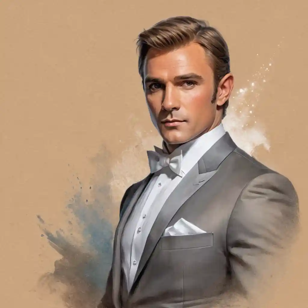 Portrait Sketch Male Figure Handmade Drawing