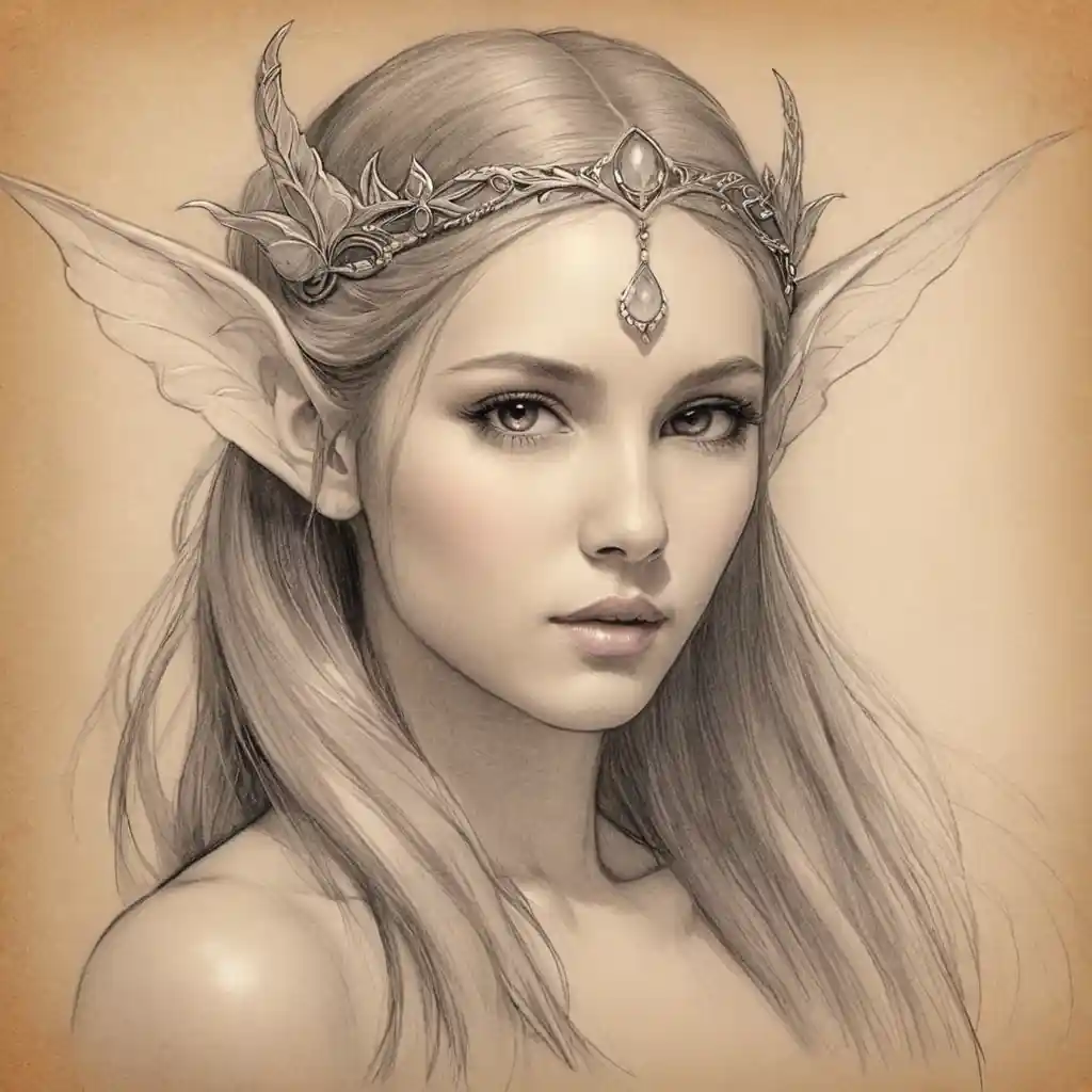 Graphite Sketch Portrait Handmade Artwork