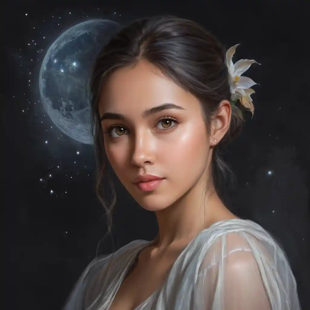 Realistic Pencil Sketch Portrait Black Background