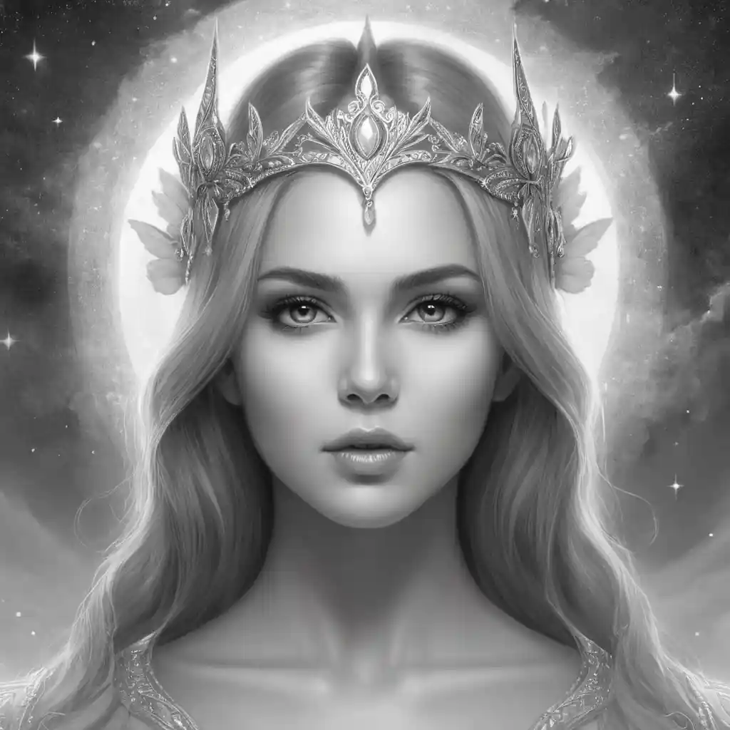 Black And White Portrait Pencil Drawing