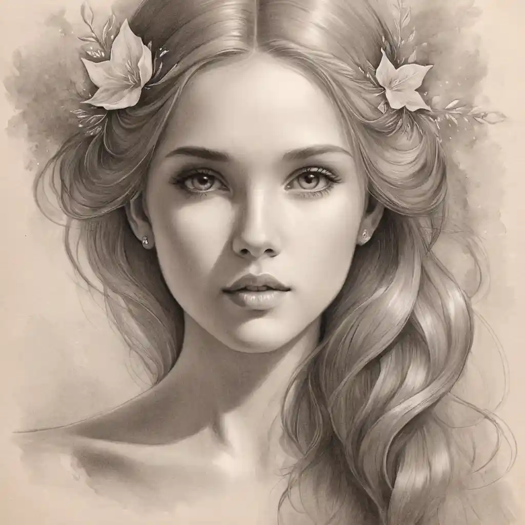 Graphite Shading Portrait Handmade Drawing