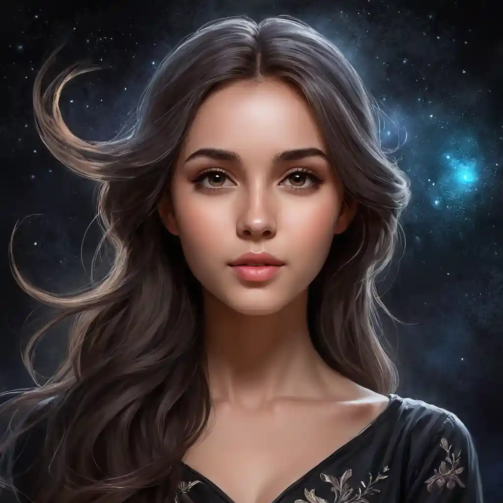 Black Background Handmade Portrait Sketch