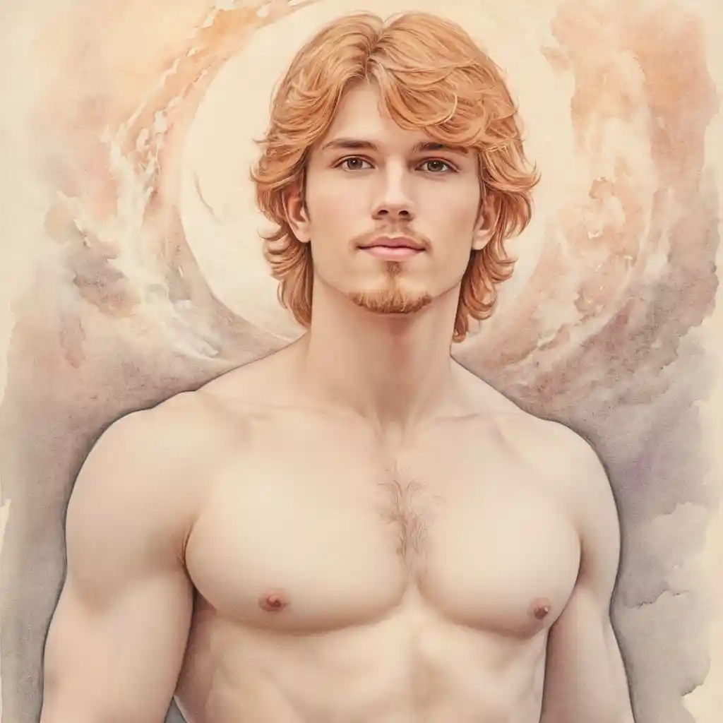 Handmade Portrait Pencil Drawing Male Figure