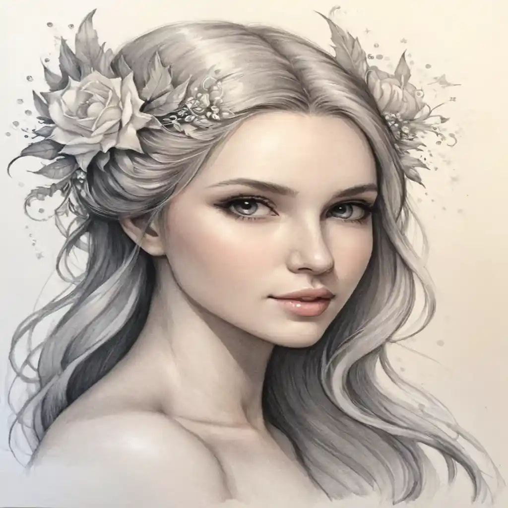 Handmade Sketch Portrait Pencil Artwork