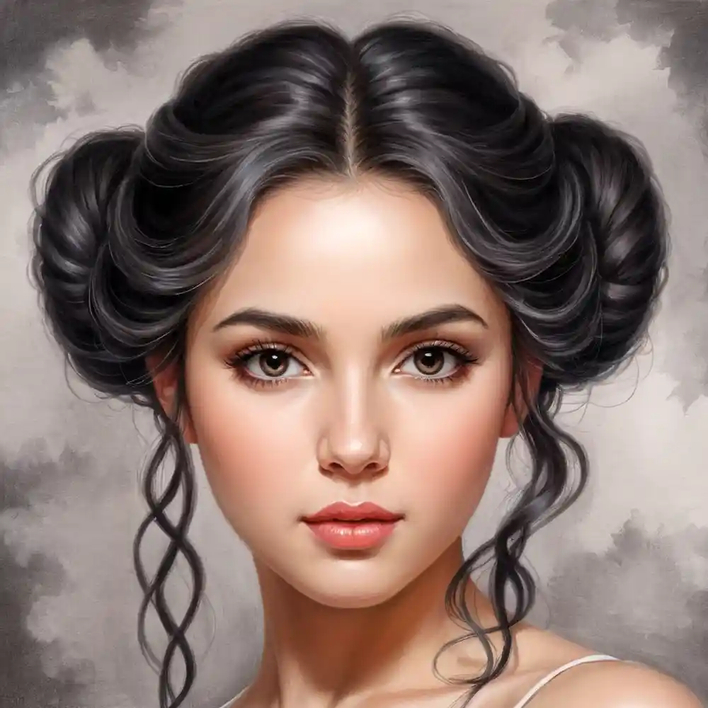 Black Pencil Portrait Realistic Handmade Drawing