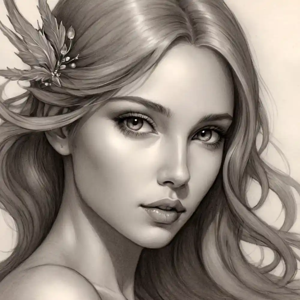 Graphite Portrait Sketch Close-Up Shading