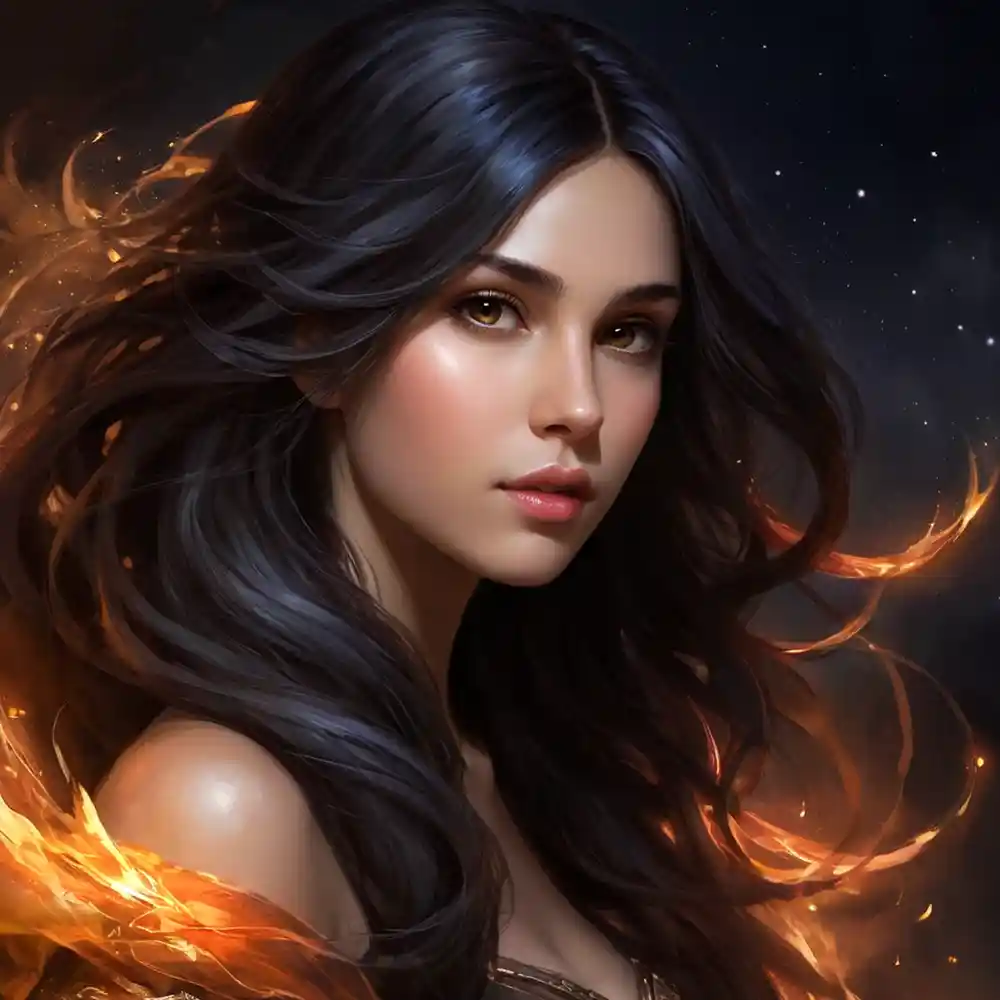 Black Background Portrait Sketch Handmade