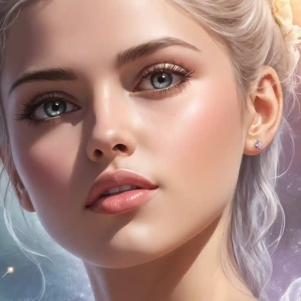 Realistic Portrait Pencil Sketch Close-Up View