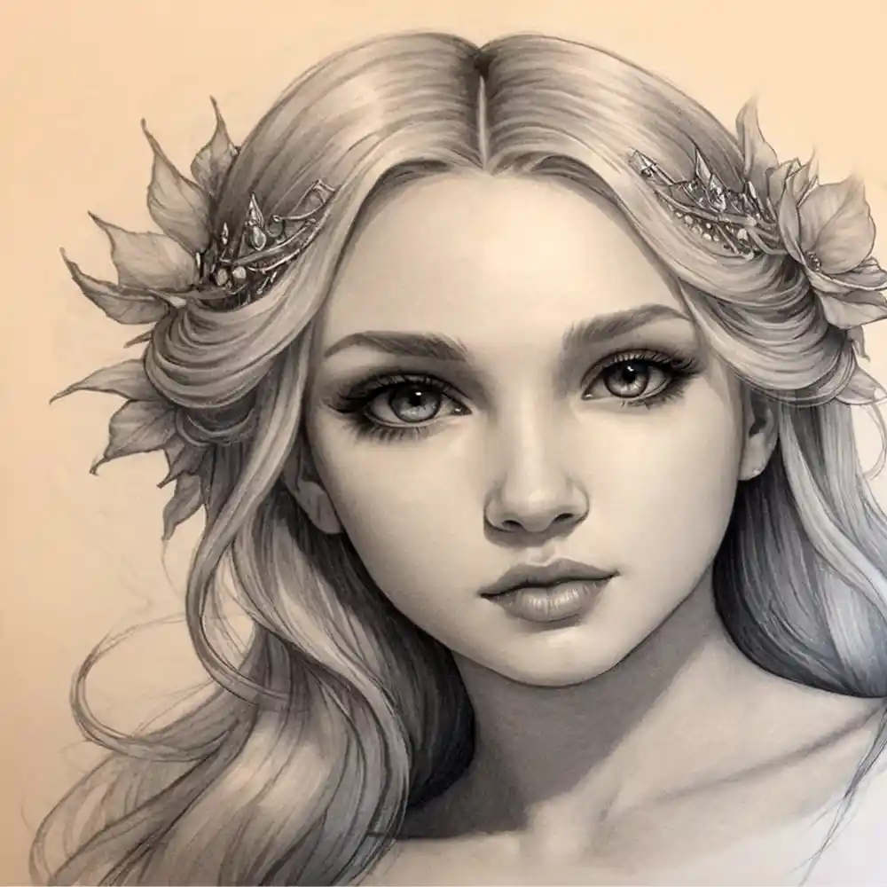 Handmade Pencil Sketch Portrait Shading Art