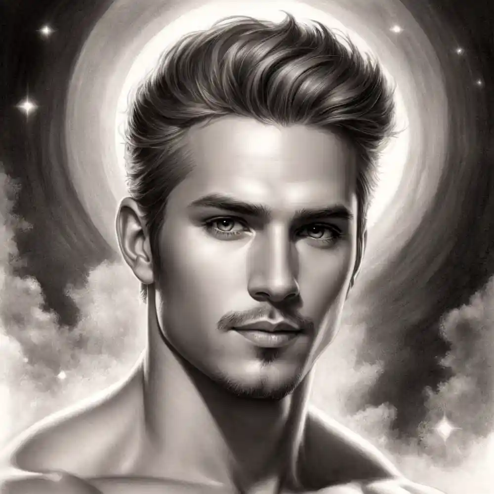 Realistic Male Portrait Sketch Graphite Pencil