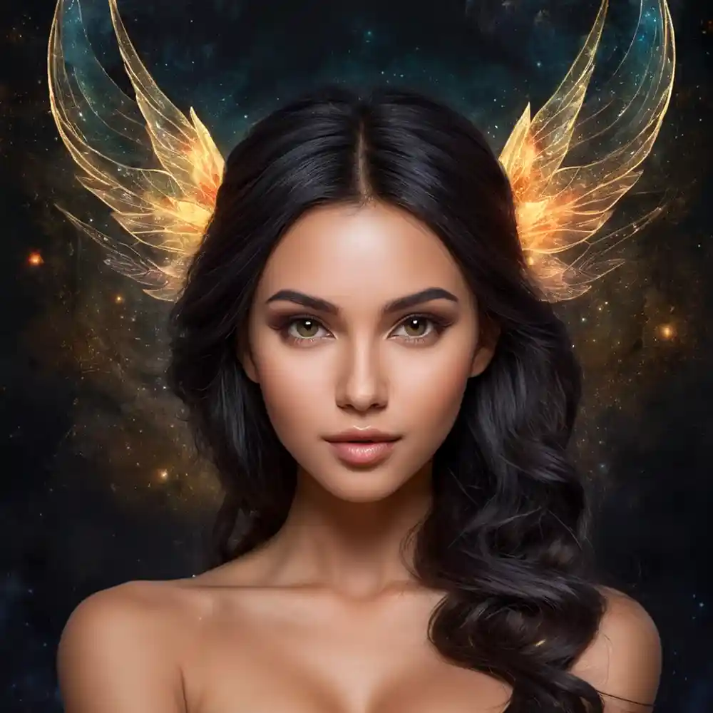 Handmade Black Background Portrait Artwork