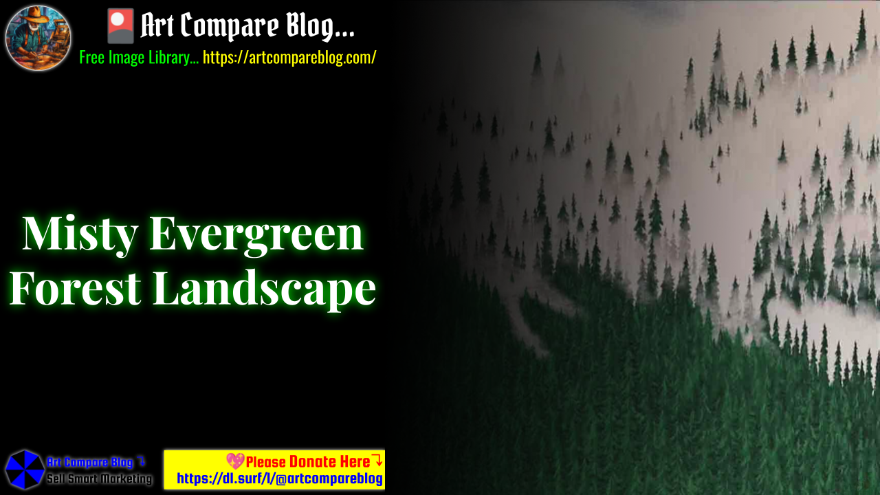 Misty Evergreen Forest Landscape