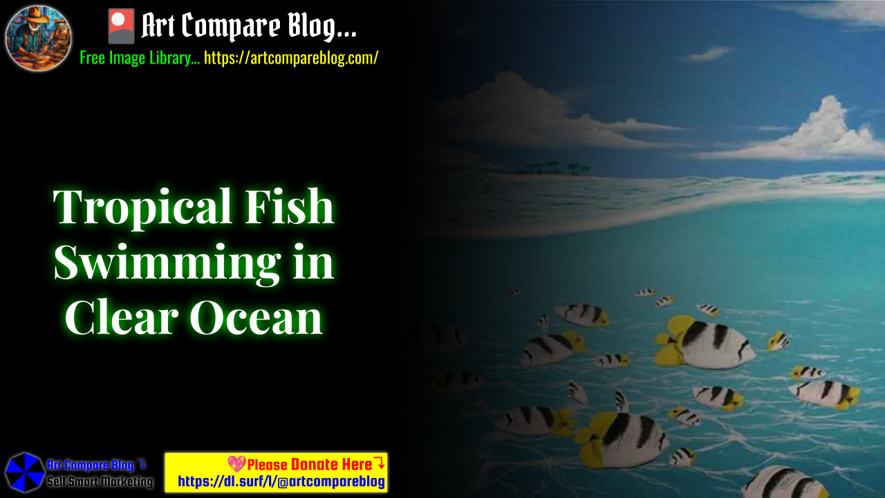 Tropical Fish Swimming in Clear Ocean