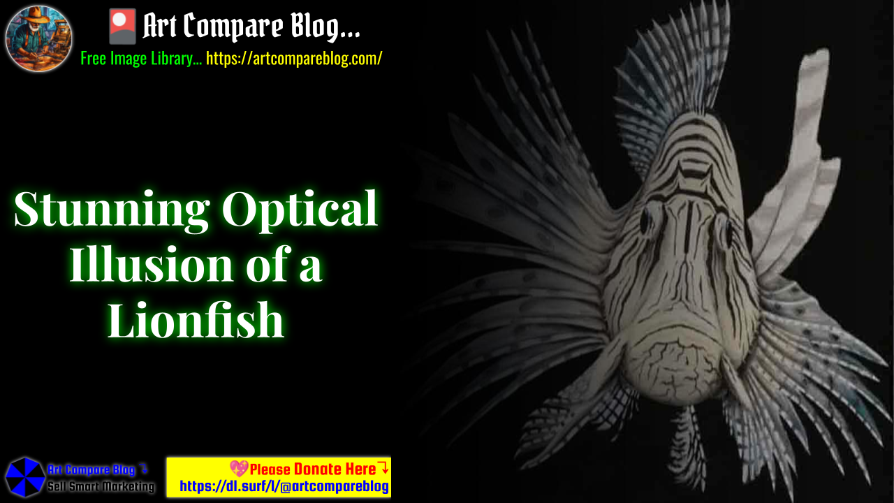 Stunning Optical Illusion of a Lionfish