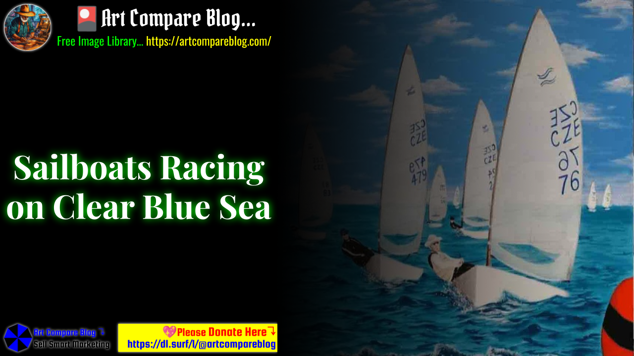 Sailboats Racing on Clear Blue Sea